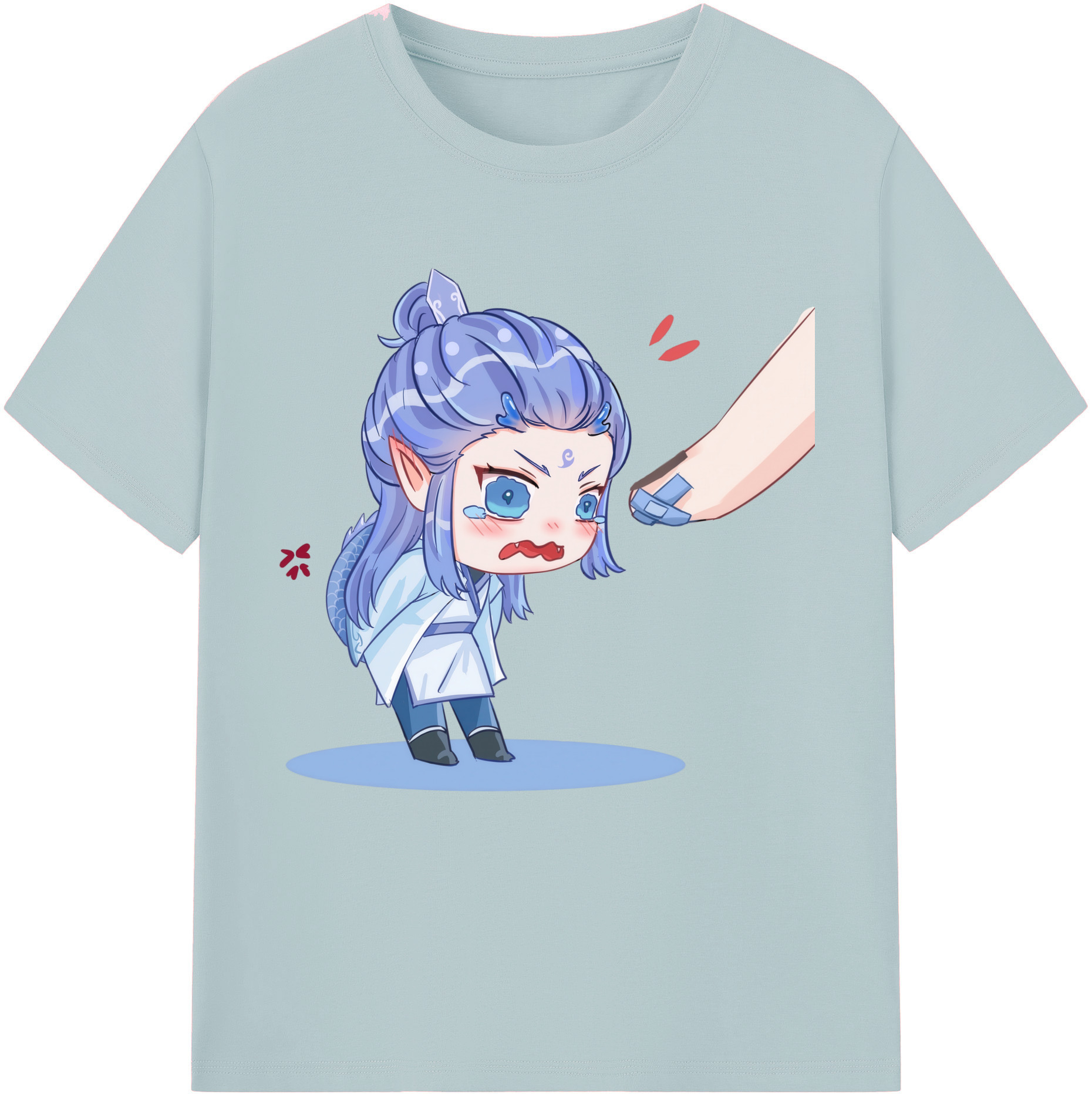 （画像用） Ne Zha 2 ナタ 魔童の大暴れ 綿100％半袖Tシャツ（フロントプリント）